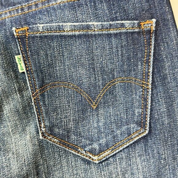 LEVI’S Women’s Contour Boot Eco Sustainable Denim Distressed Jeans Blue Size 6M - Picture 12 of 16